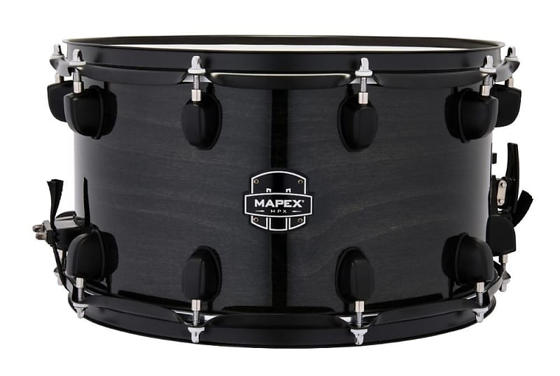 Mapex MPX Maple/Poplar Hybrid Shell Snare Drum 14x8 Trans Midnight Black image 1