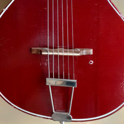 electric guitar rare Klira Solibody  1960 Apple Red image 10