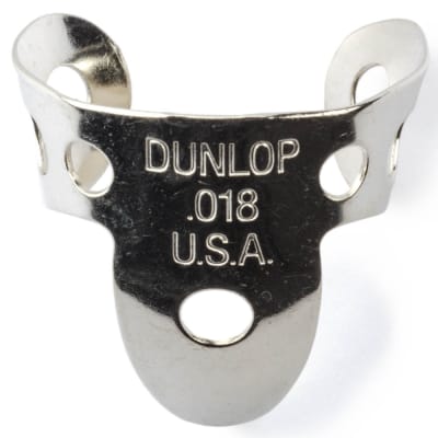 Dunlop 33P018 Nickel Silver .018mm Finger/Thumbpicks (5-Pack) image 1