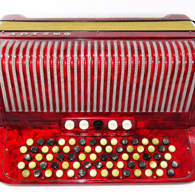 Almost Unused! Hohner Norma III M, made in Germany 5 Row Button Accordion Bayan 2041, New Straps, Case, Rich and Powerful Sound! image 11