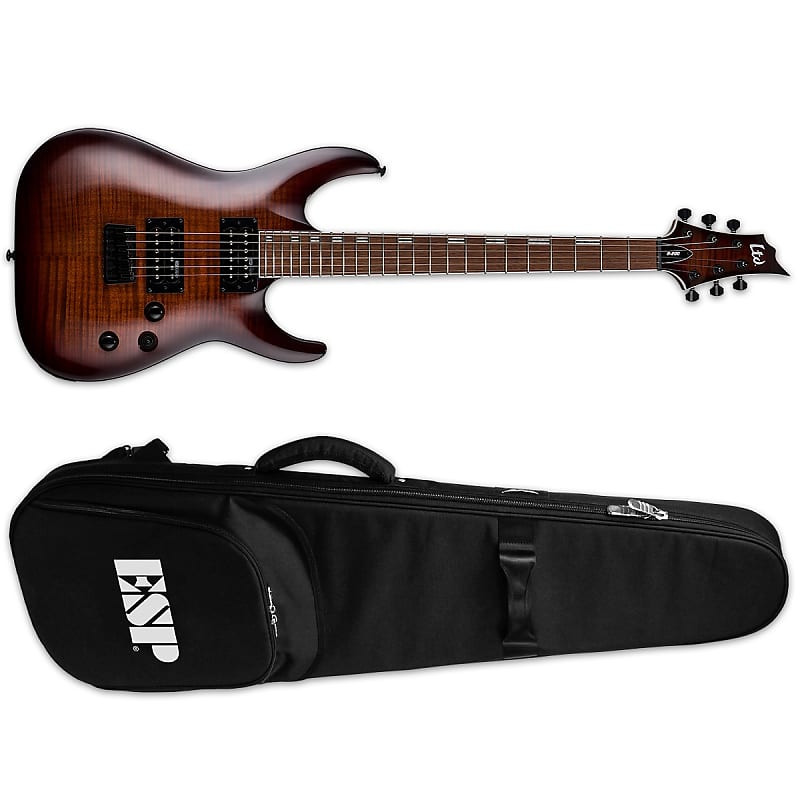 ESP LTD H-200FM Dark Brown Sunburst Electric Guitar + ESP Gig Bag H-200 FM H200 image 1