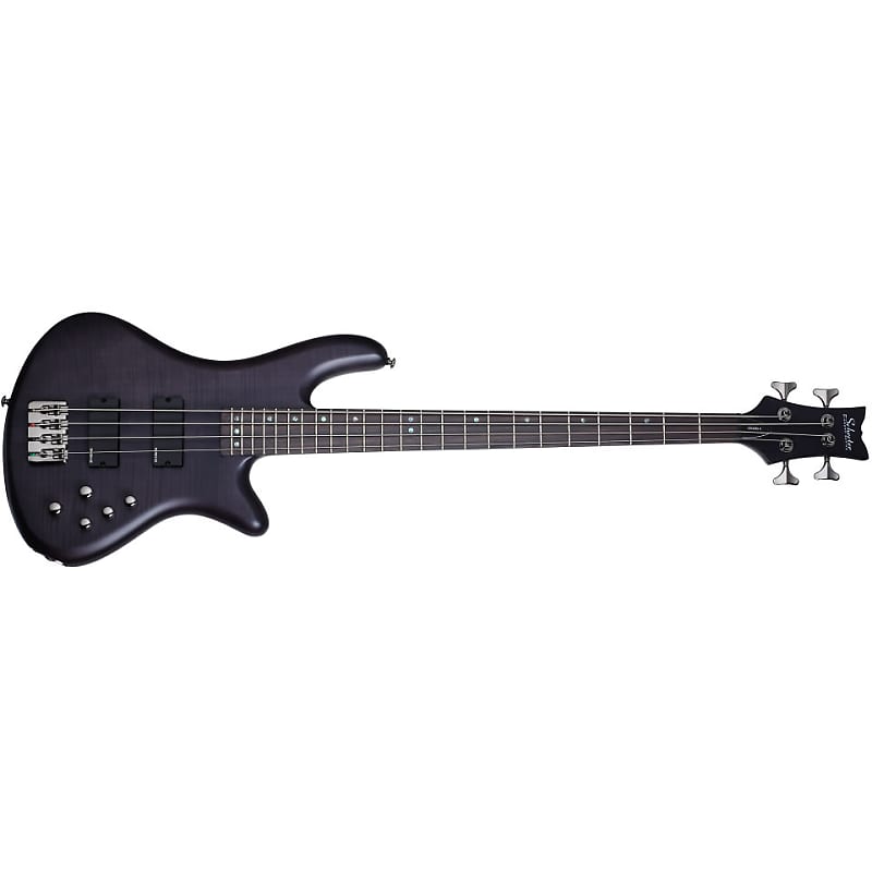 Schecter Stiletto Studio See-Through Black Satin | Reverb