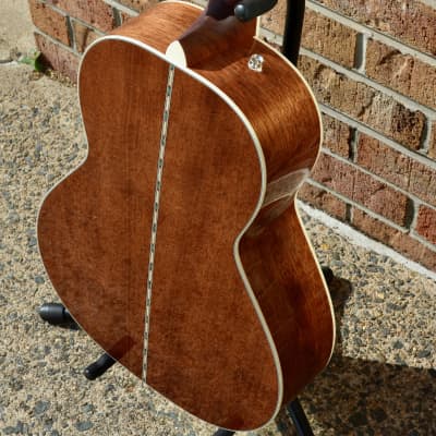 Fender PS-220E Parlor, Ovangkol Fingerboard, 3-Color Vintage Sunburst image 10