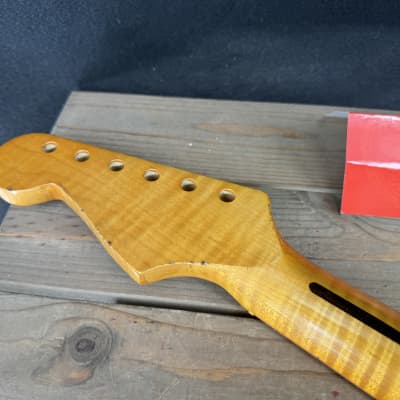 Real Life Relics Curly Flame Maple Stratocaster® Style Neck Rosewood 21 Fret RLR-SMFM  #4 image 5