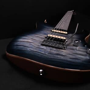 Suhr  Modern Custom Mahogany 2015 Faded Trans Whale Blue Burst Quilt Top image 8