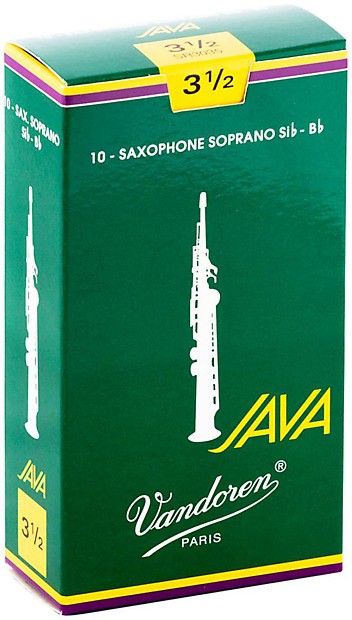 Vandoren SR3035 Java Series Soprano Saxophone Reeds - Strength 3.5 (Box of 10) image 1