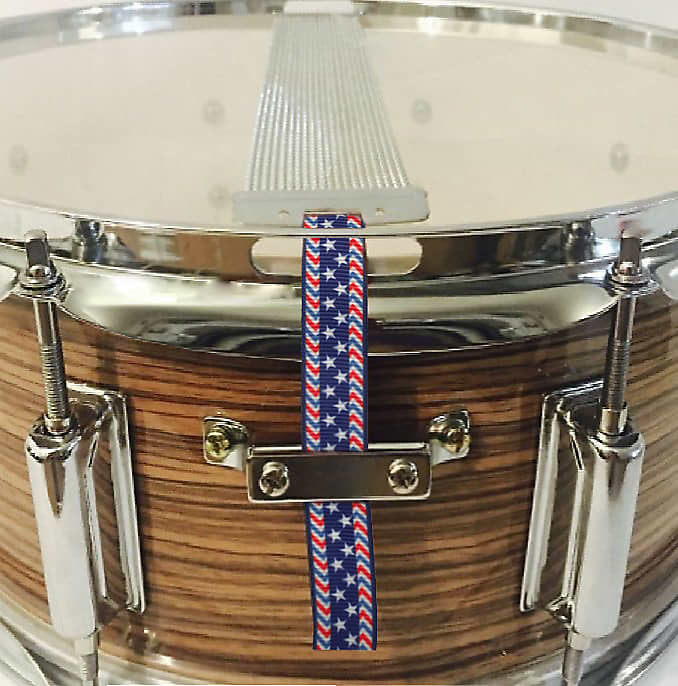 Immagine 2x SnareFlair Snare Drum Percussion Straps American Flag Stars USA Made Snare Flair Set of Two! - 1