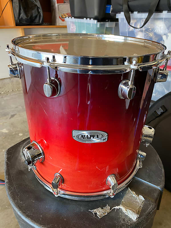 Mapex Pro M Cherry Fade toms 10" rack and 14" floor Reverb