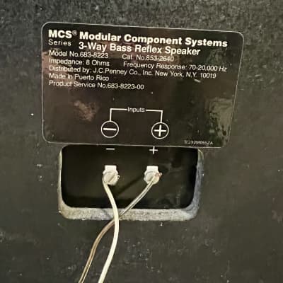 Vintage MCS Model 683-8223 3-Way Bass Reflex Speakers; Tested image 8