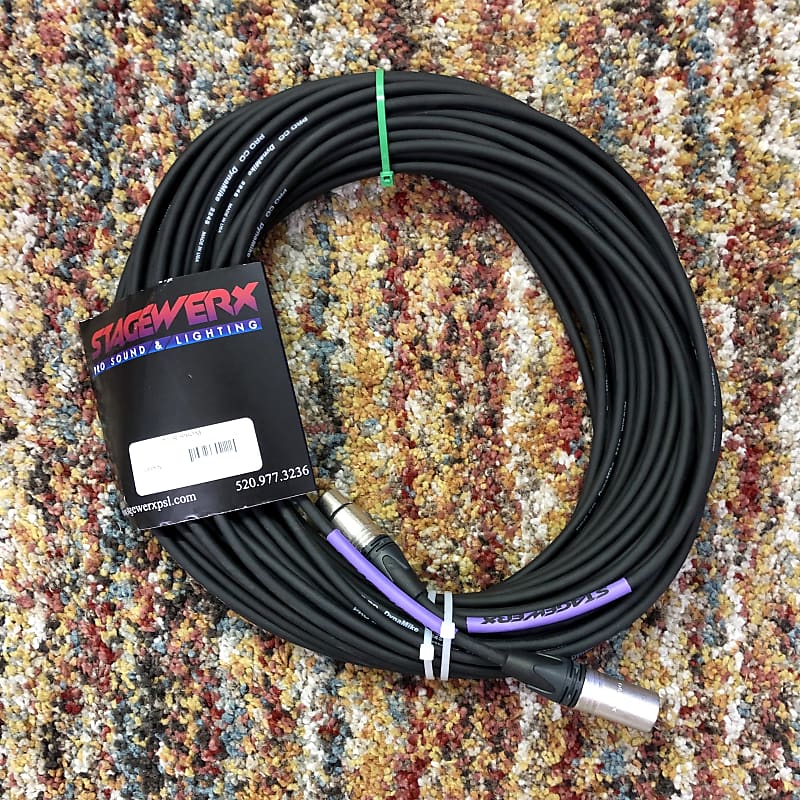 ProCo Stagewerx EXMN-100 100ft Microphone Cable 2020 Black image 1