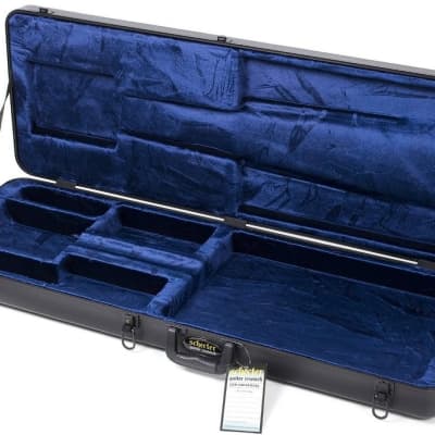 Schecter SGR Universial Hard Molded Guitar Case Black with Blue Interior,1622 image 2
