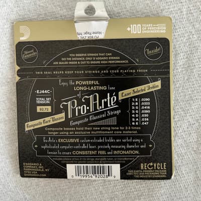 D'Addario EJ44C Pro Arte Extra Hard Tension Clear Nylon Classical Acoustic Guitar Strings - 3 Packs image 2