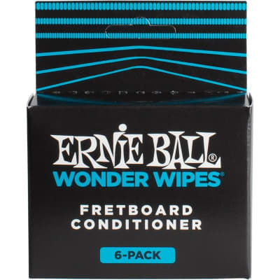 Ernie Ball 4276 Wonder Wipes Fretboard Conditioner, 6 Pack for sale