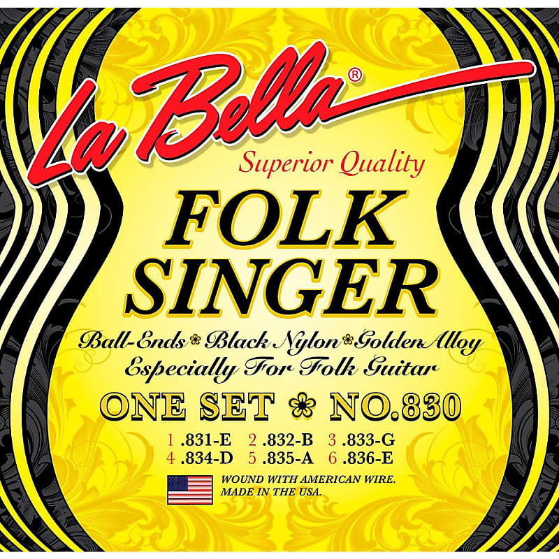 LaBella 830 Folksinger Nylon Guitar Strings image 1