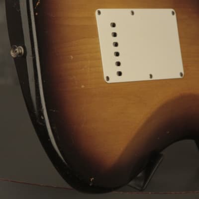 original 1957 Fender Stratocaster Sunburst w/orig. tweed case image 10