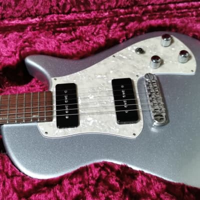 Giffin Vikta USA Custom Shop Single-Cut Guitar w/Case - Silver w/P90's image 2