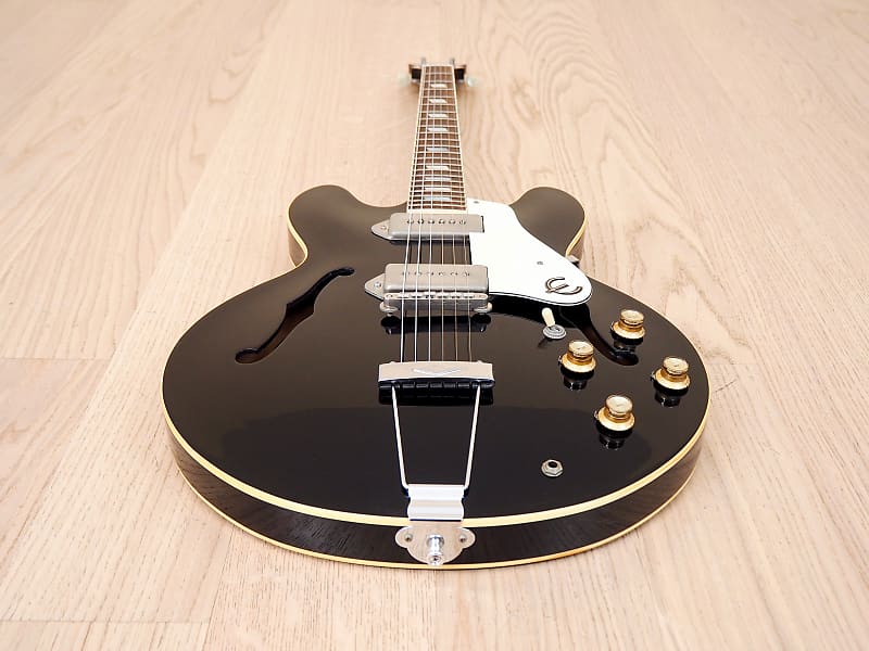 1992 Epiphone Casino Vintage Reissue Electric Guitar Ebony P-90