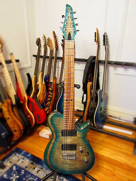 Kiesel SCB7 Single Cutaway Bevel Top 7 String | Reverb