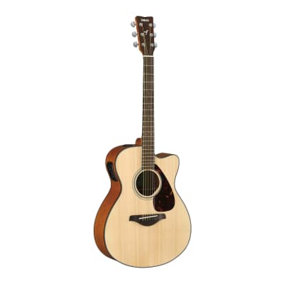 Yamaha FSX800C Small Body Solid Top Acoustic Electric Guitar (Natural) image 1