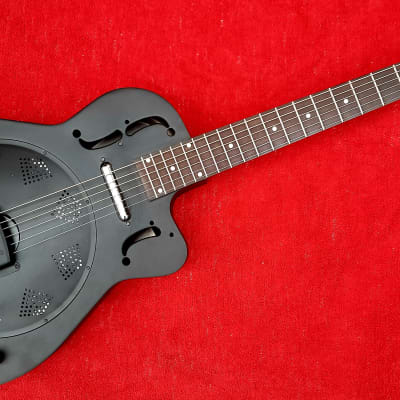 Ozark Resonator Guitar Slimline Cutaway Black With Lipstick Pickup Awesome Looks And Awesome Sound! image 2