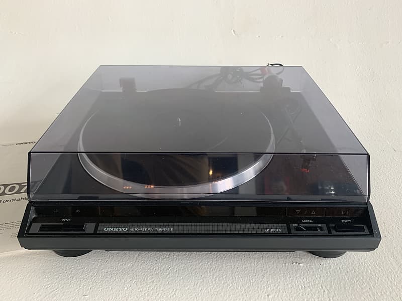 Onkyo CP-1007A 2-speed automatic return turntable with cueing lever and Shure DT35P stylus/cartridge imagen 1