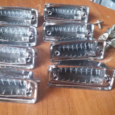 VINTAGE Pearl Coffin STYLE SET OF 8 Bass Drum Lug 70s 90s 80s 2" Spacing image 7
