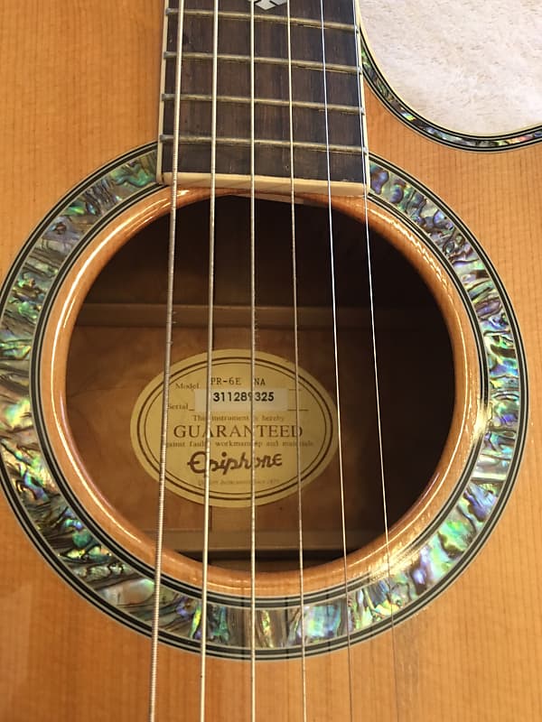 Epiphone PR 6E エレアコ Gibson Epiphone PR-6E Acoustic-Electric Guitar Transparent Amber