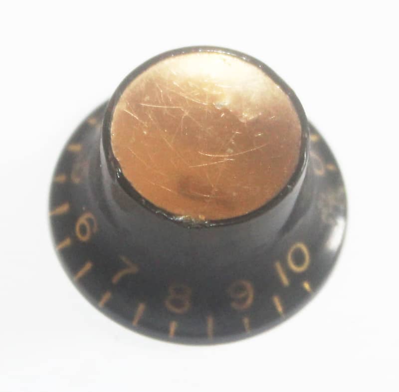 RARE Vintage 1961 Gibson Black Reflector Knob Les Paul Custom Reverb