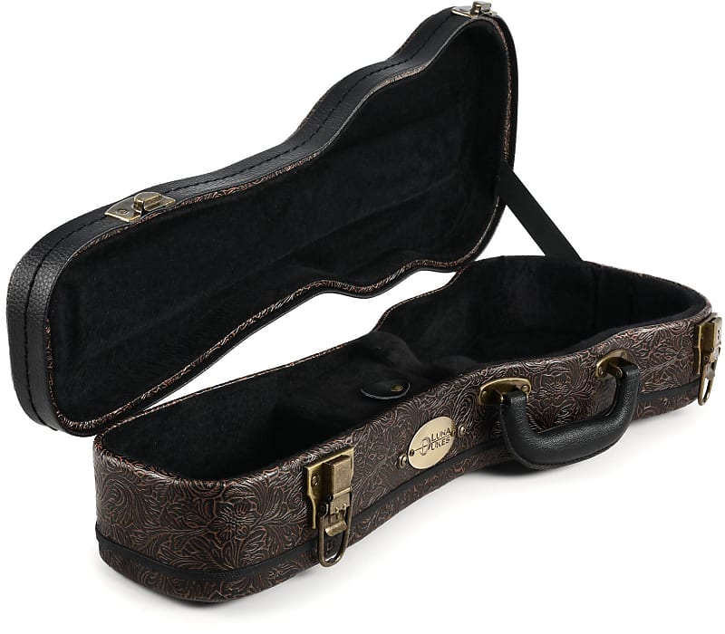 Luna Tooled Leather Ukulele Hard Case Soprano Reverb