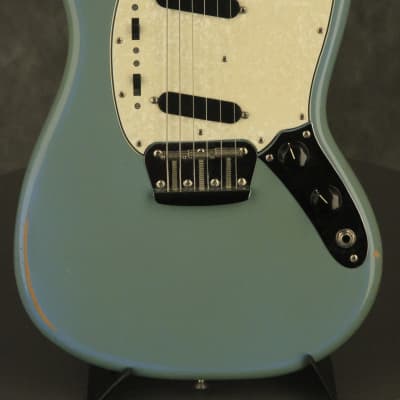 1964 Fender DUO-SONIC II Blue with '66 body CLAY DOTS + L-PLATE + '64 pickups for sale