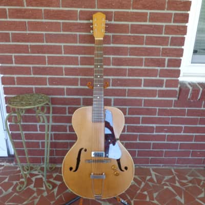 1930's Kay Baritone Archtop Guitar - Acoustic Electric - Wider Fretboard - Hard Case image 2