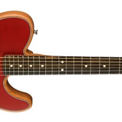 Fender American Acoustasonic Telecaster Acoustic-Electric Guitar Crimson Red image 7
