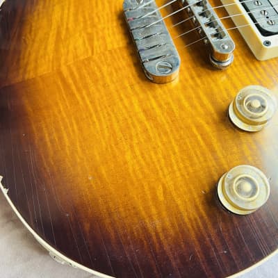 Dean USA Leslie West Signature Tattered N Torn Relic 2021 - Trans Brazilia Burst image 8