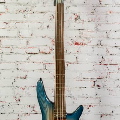 Ibanez SR Standard - 5 String Bass Guitar - Cosmic Blue Starburst Flat image 3