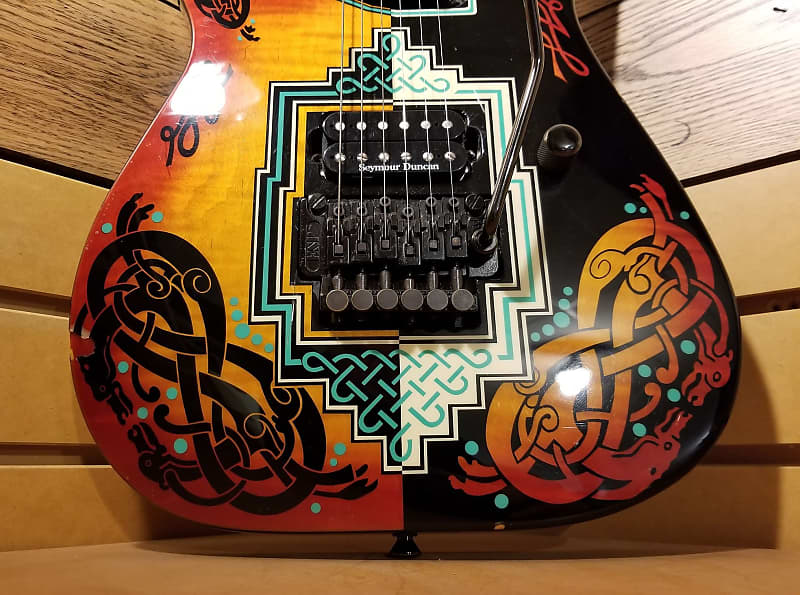 ESP George Lynch Serpent Orange Black - Maple Neck w/case | Reverb