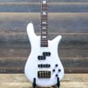 Spector Euro 4 Classic Neck-Thru EMG Pickups Solid White Gloss Electric Bass w/Bag