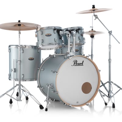 Pearl Decade Maple 5-pc. Shell Pack features a 22x18 bass drum, 16x16 floor tom, 12x8 and 10x7 toms, and 14x5.5 snare in #208 Blue Mirage lacquer finish. image 1