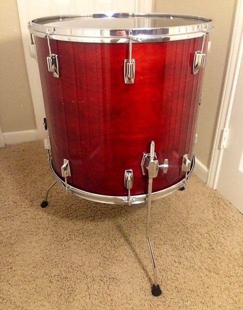 Vintage Tama Superstar 20 Floor Tom Drum Cherrywine Very Rare Reverb