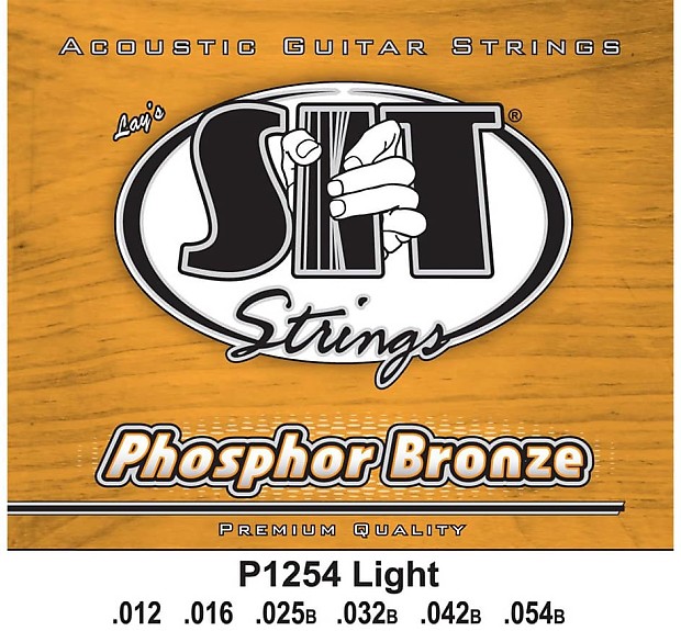SIT P1254 Phosphor Bronze Acoustic Guitar Strings - Light (12-54) image 1