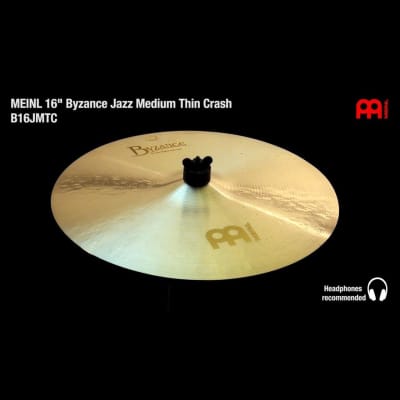 Meinl Byzance Jazz Medium Thin Crash Cymbal 16 image 3