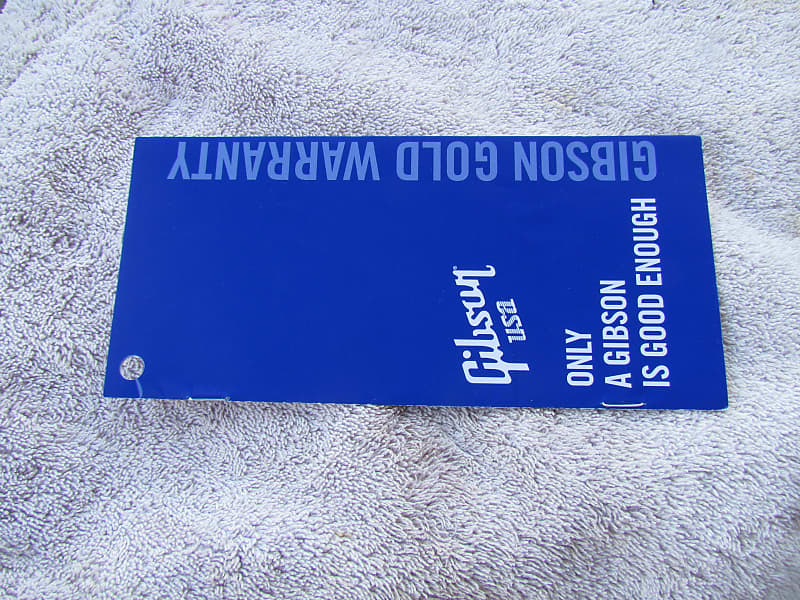 Gibson Gold Warranty Card Blank Gibson Warranty Card From Reverb