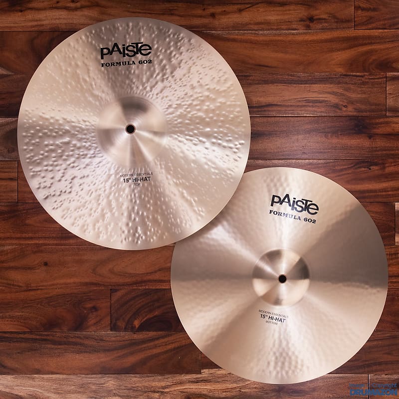 Paiste 15 inch Formula 602 Modern Essentials Hi-hat Cymbals