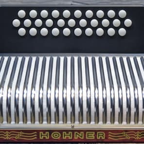 Hohner Corona II 3-Row 12-Bass 31-Button G/C/F Red Diatonic Accordion w/Bag image 8