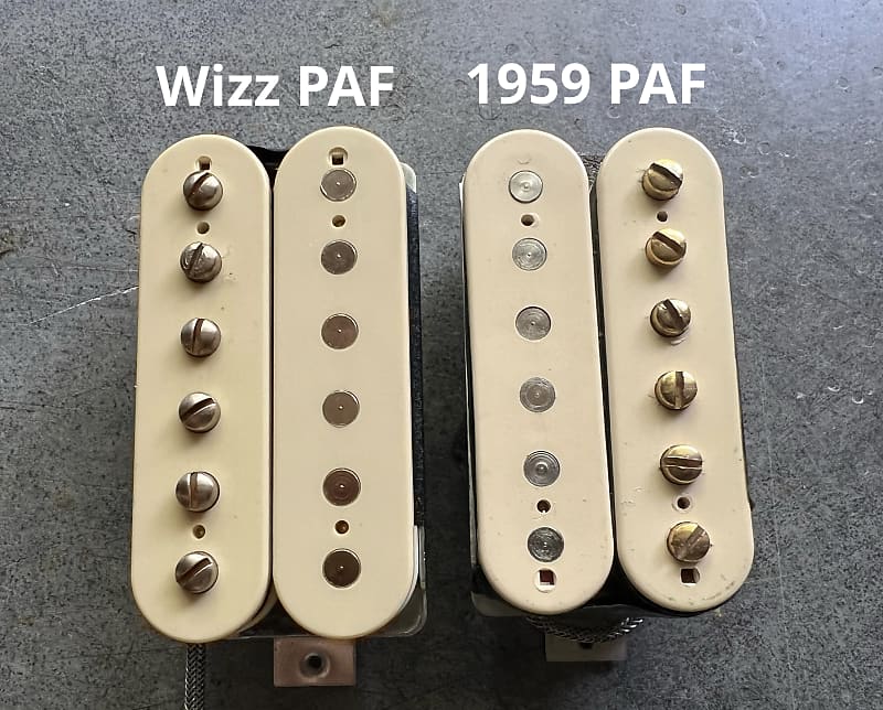 Wizz Pickups Premium Clone PAF Aged Nickel Covers