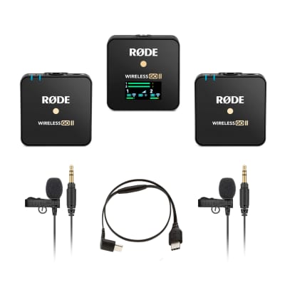 Rode Wireless GO 2 Dual Digital Wireless Microphone System with 2x Rode  Lavalier GO Lapel Microphones, Rode SC7 TRS to TRRS Cable, Rode Microphone  Identifiers and StreamEye Polishing Cloth