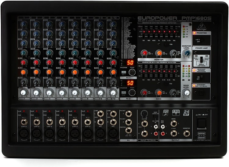 Behringer Europower PMP1680S 10-channel 1600W Powered Mixer image 1