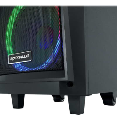 Rockville RockNGo 800 10" Portable Bluetooth Speaker w/LED+Wireless Microphones image 15