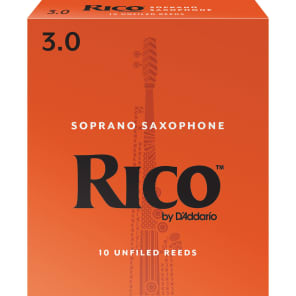 Rico RIA1030 Soprano Saxophone Reeds - Strength 3.0 (10-Pack)