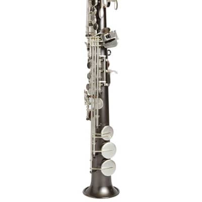 Sax Dakota Professional Soprano Saxophone, Model SDSS1024 in Gray Onyx with Satin Silver Keys and Trim image 10