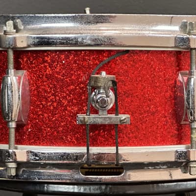 Gretsch Round Badge Red Sparkle snare drum trio 4x14, 5.5x14, 6.5x14 image 9